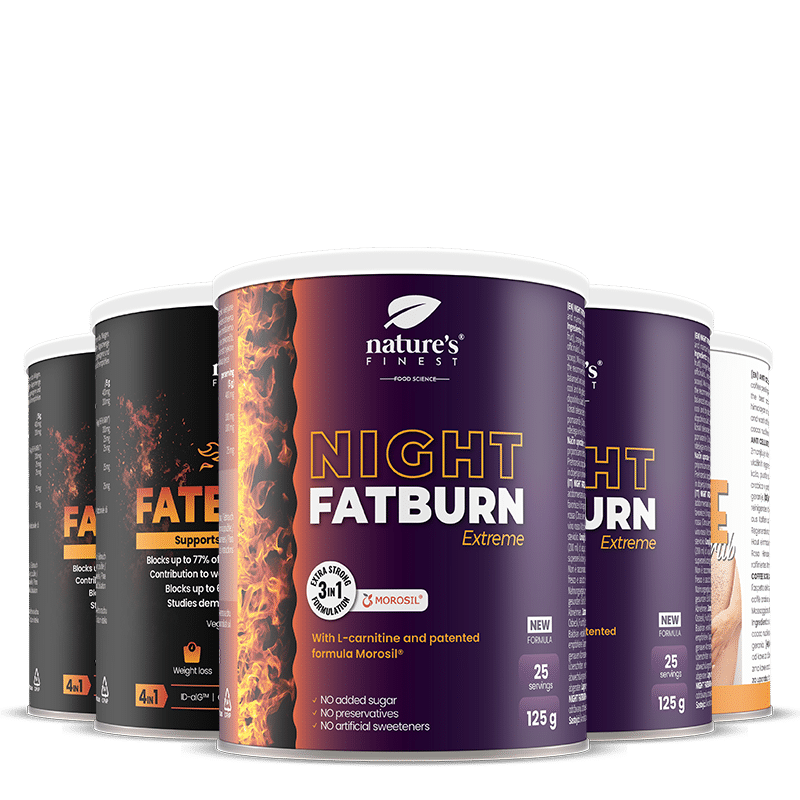 2x Night FatBurn, 2x D-FatBurner + Coffee Scrub GAVE